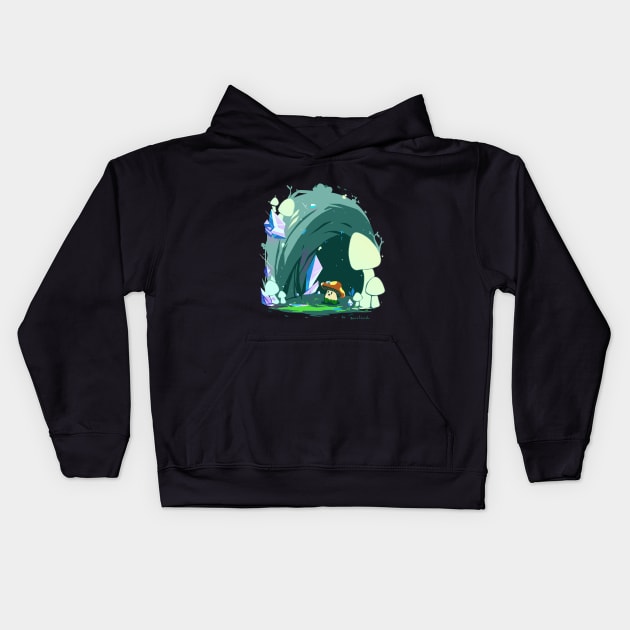 Mushy Cavern Kids Hoodie by Binoftrash